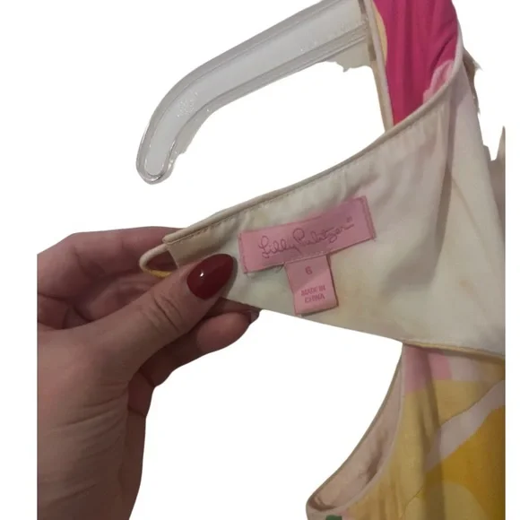 Punchy Lilly Pulitzer Floral Dress Size 6 - Picture 2 of 2